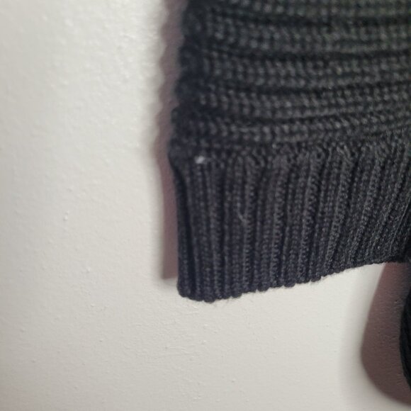Calvin Klein black ribbed knit timeless classic minimalist turtleneck sweater L - Picture 8 of 8
